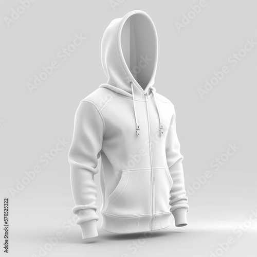Minimalist White Hooded Sweatshirt for Custom Graphics - AI Generated Title