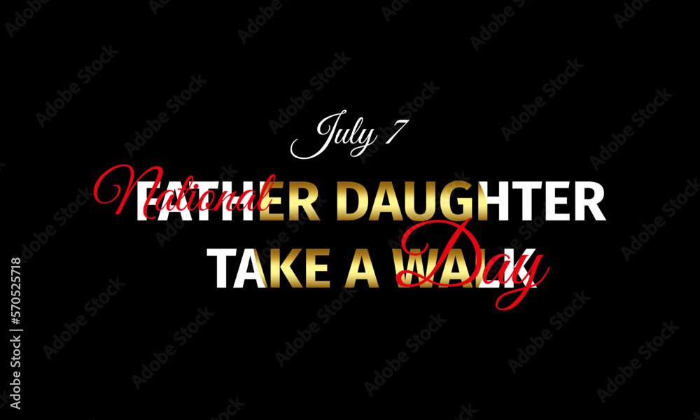 Fototapeta premium National Father Daughter Take a Walk Day. Geometric design suitable for greeting card poster and banner