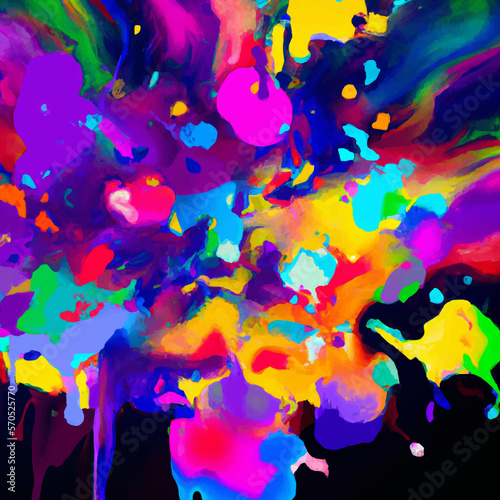 abstract color splash and explosion vector illustration. color splash background for Holi Festival © spotlightstudio