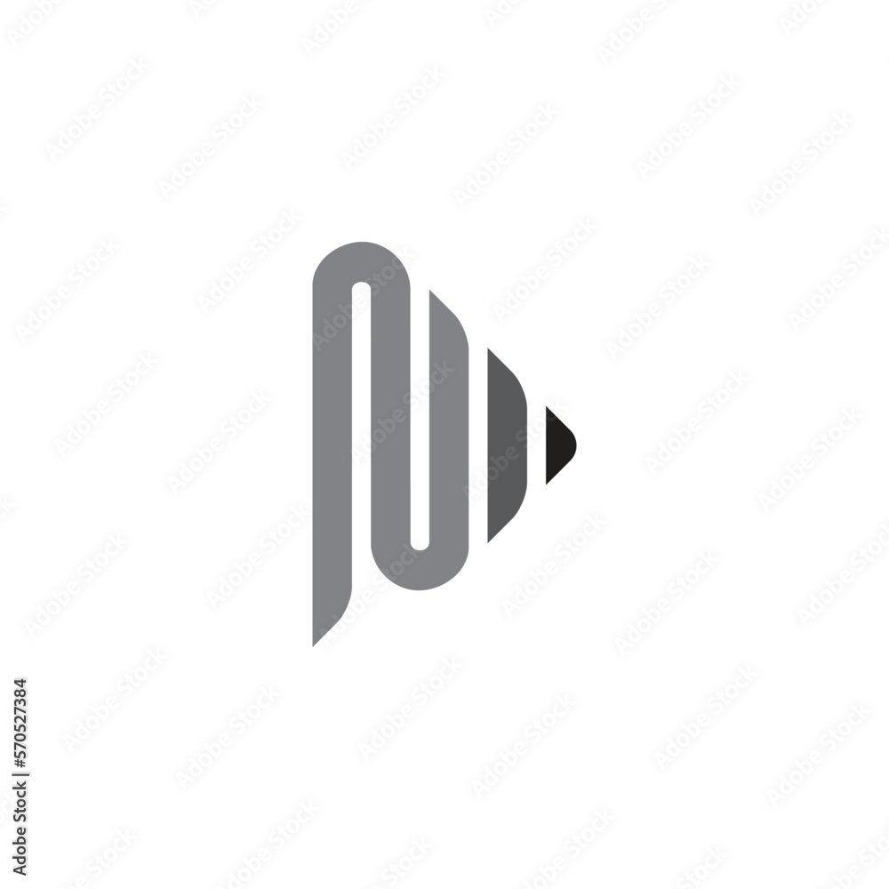 letter n gradient stripes line logo vector letter n gradient stripes line logo vector