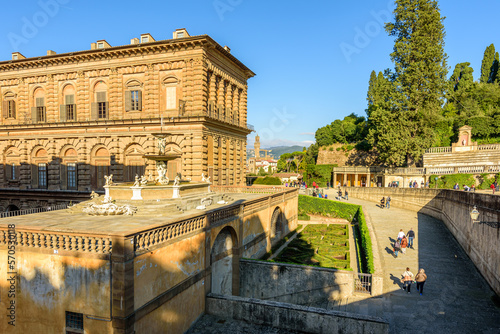 Boboli Gardens and the Pitti palace in Florence.