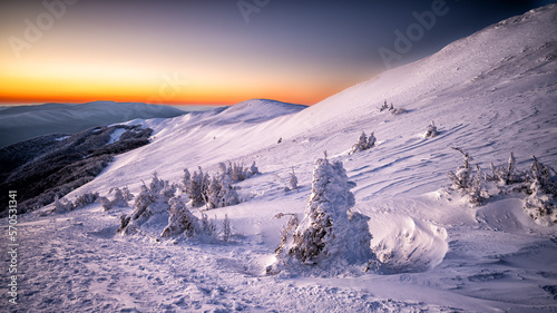 Fototapeta Naklejka Na Ścianę i Meble -  Mount Szeroki Wierch, Bieszczady National Park, Poland.