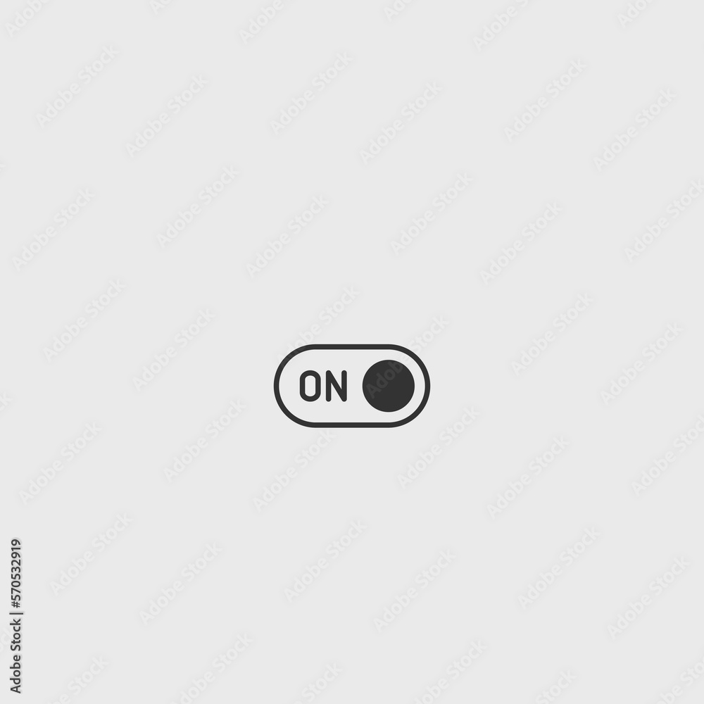 Switch solid art vector icon isolated on white background.  filled symbol in a simple flat trendy modern style for your website design, logo, and mobile app