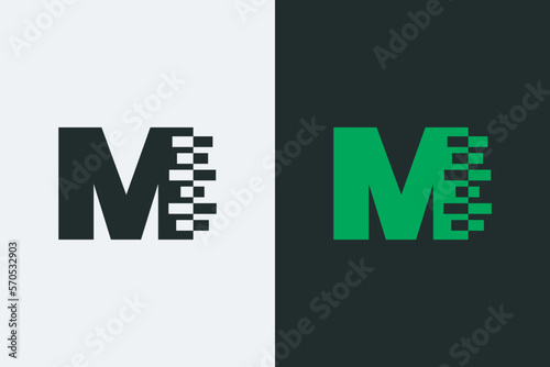M letter iconic transformation shape vector logo design. Creative brand logo illustration. M typography abstract text vector design. M Initial style letter mark logo.