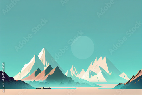 illustration of a mountain landscape