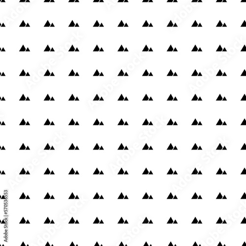 Square seamless background pattern from geometric shapes. The pattern is evenly filled with big black mountains symbols. Vector illustration on white background