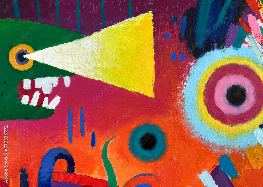 Multicolor artwork close up. Templates of art banner design, creative ...