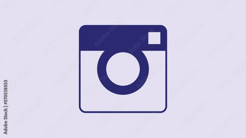 Blue Photo camera icon isolated on purple background. Foto camera. Digital photography. 4K Video motion graphic animation Blue Photo camera icon isolated on purple background. Foto camera. Digital photography. 4K Video motion graphic animation