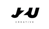 JZU letters negative space logo design. creative typography monogram vector