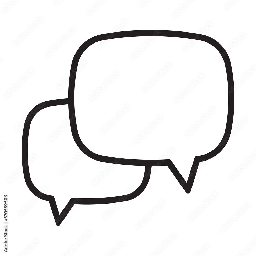 Chat icon vector isolated element. Talk bubble speech sign. Blank bubble vector icon. Message vector icon. Chat icon vector isolated element. Talk bubble speech sign. Blank bubble vector icon. Message vector icon.