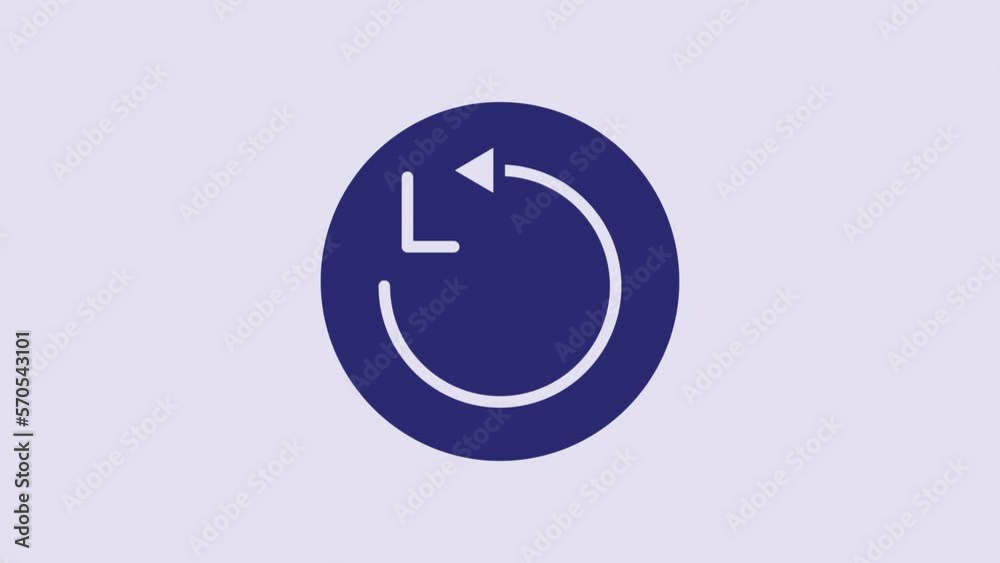 Blue Radius icon isolated on purple background. 4K Video motion graphic animation Blue Radius icon isolated on purple background. 4K Video motion graphic animation