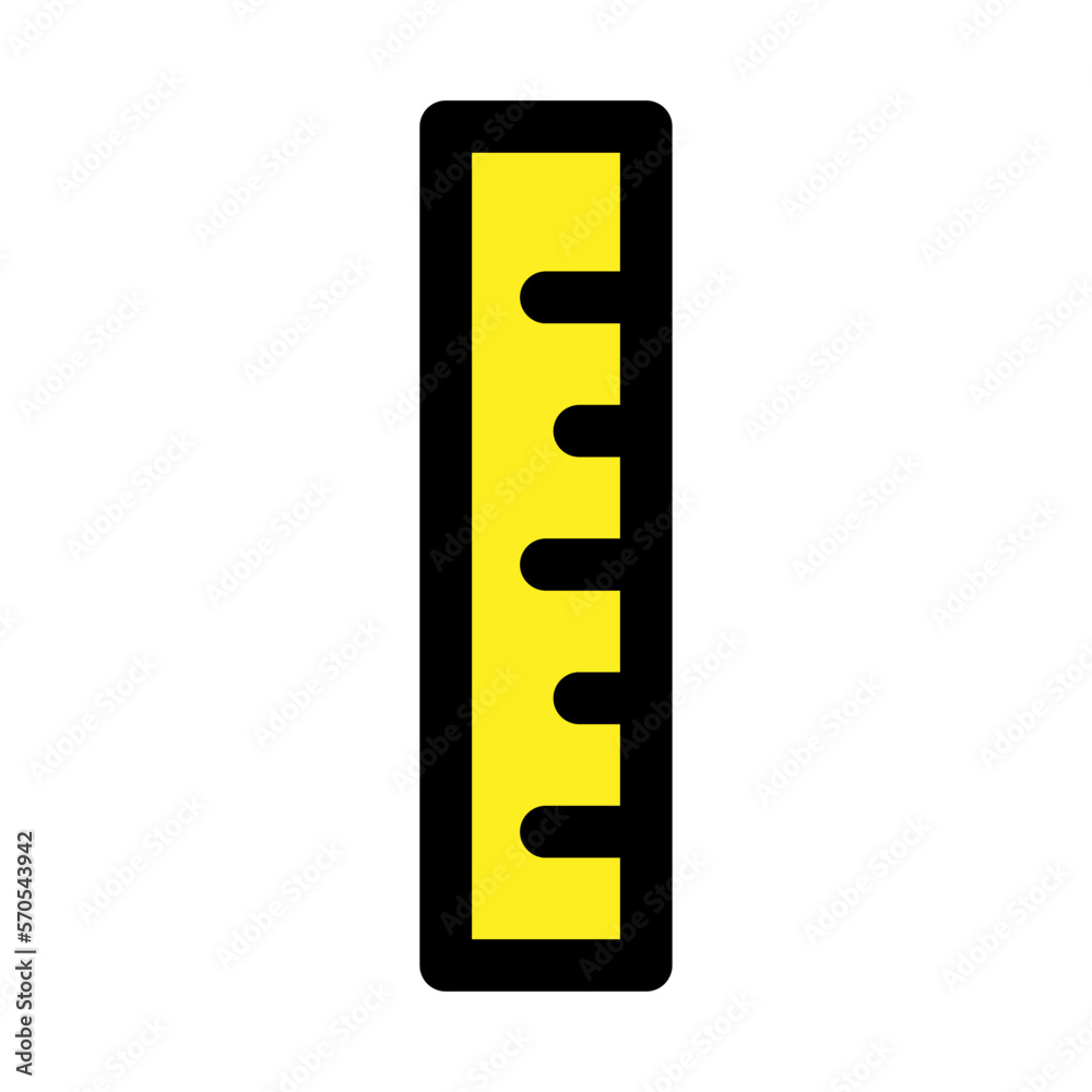 Ruler icon line isolated on white background. Black flat thin icon on modern outline style. Linear symbol and editable stroke. Simple and pixel perfect stroke vector illustration Ruler icon line isolated on white background. Black flat thin icon on modern outline style. Linear symbol and editable stroke. Simple and pixel perfect stroke vector illustration