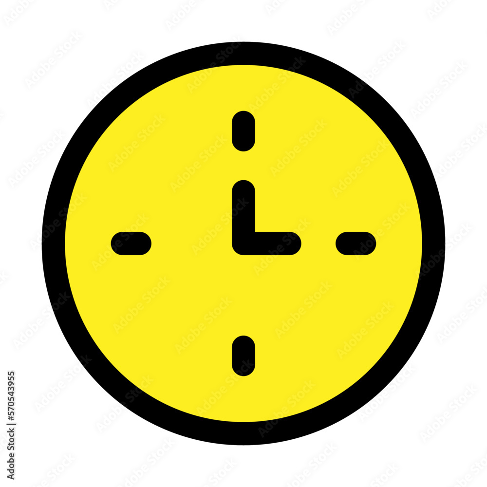 Office clock icon line isolated on white background. Black flat thin icon on modern outline style. Linear symbol and editable stroke. Simple and pixel perfect stroke vector illustration Office clock icon line isolated on white background. Black flat thin icon on modern outline style. Linear symbol and editable stroke. Simple and pixel perfect stroke vector illustration
