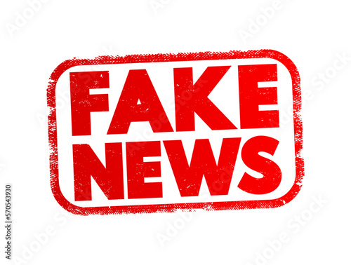 Fake News text stamp, concept background