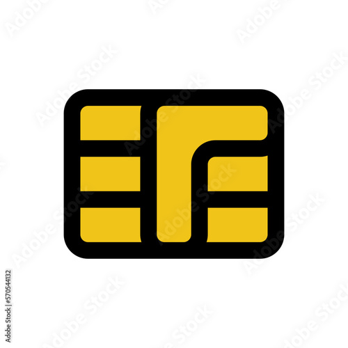 Credit card chip icon line isolated on white background. Black flat thin icon on modern outline style. Linear symbol and editable stroke. Simple and pixel perfect stroke vector illustration.