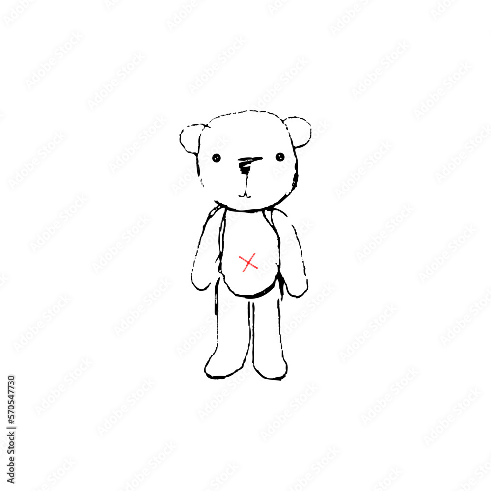 Fototapeta premium illustration of a bear cartoon