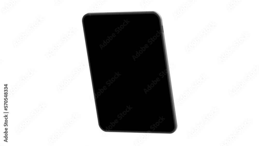 Grey tablet computer with empty screen on white background Grey tablet computer with empty screen on white background