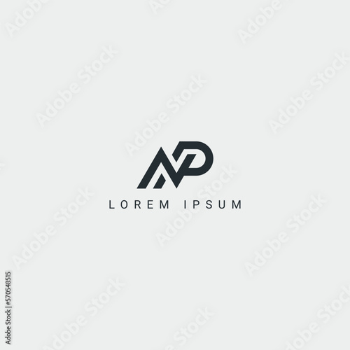 Awesome creative trendy letter NP PN initial based icon logo.