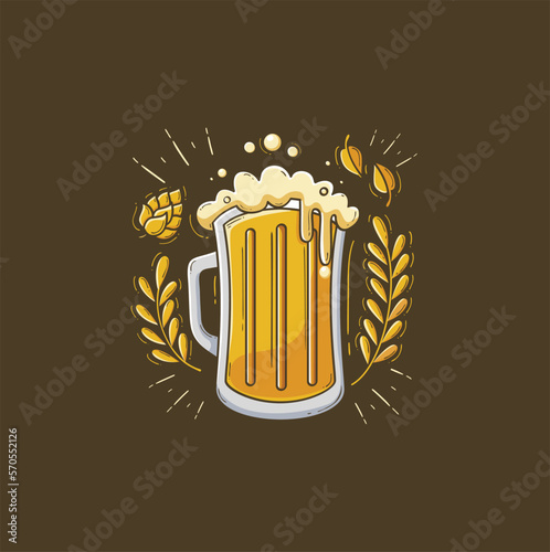 illustration of beer mug