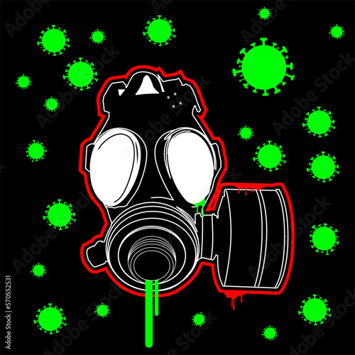 gas mask vector illustration