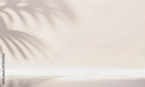 Obraz Blurred shadow from palm leaves on the pink wall. Minimal abstract background for product presentation. Spring and summer.