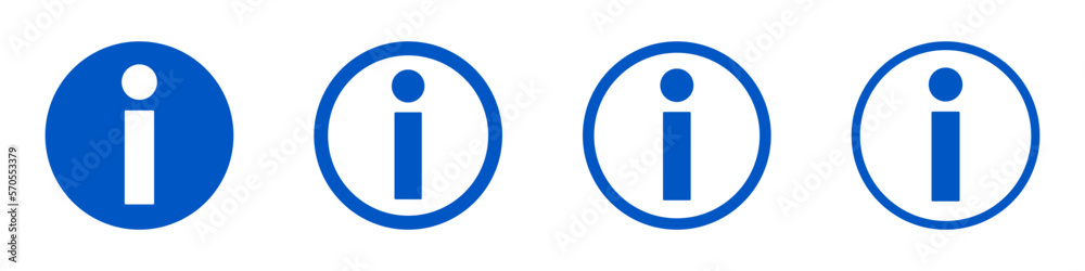 Blue Information icon set. Guidance. Vector. Blue Information icon set. Guidance. Vector.