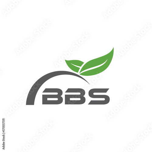 BBS letter nature logo design on white background. BBS creative initials letter leaf logo concept. BBS letter design. photo