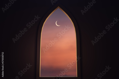 Islamic background pattern for ramadan and eid greeting, 3d illustration