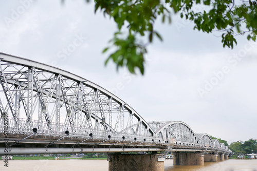 Historical Trang Tien Bridge in Hue City, Vietnam © hippomyta