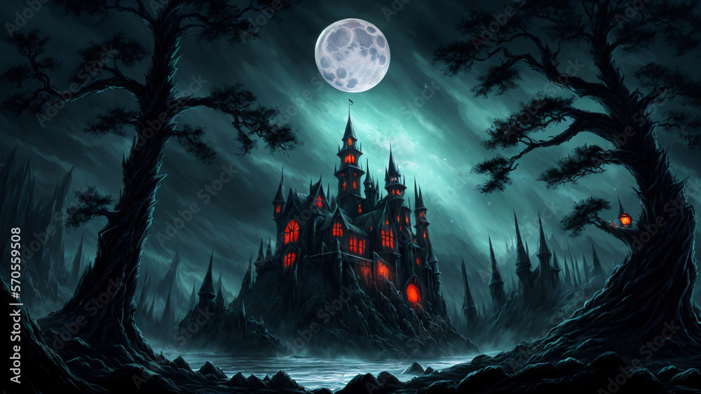 Fototapeta premium Haunted Mansion / Grim Castle