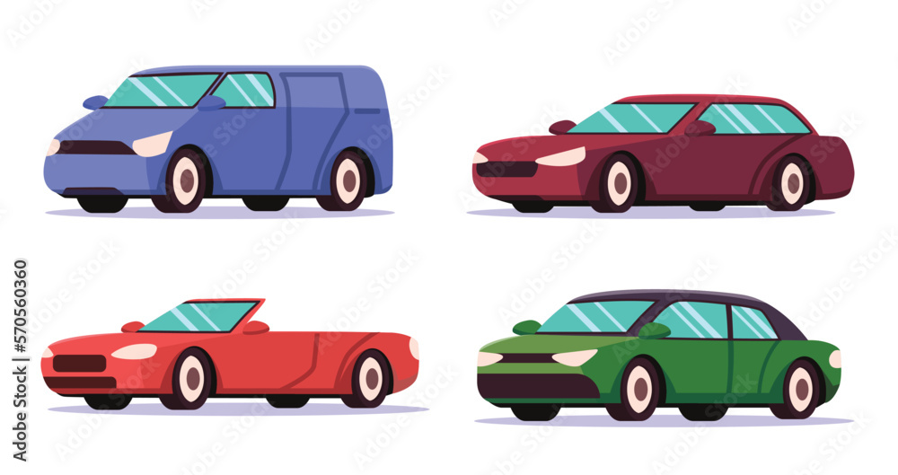 car vehicles transport in flat style vector illustration
