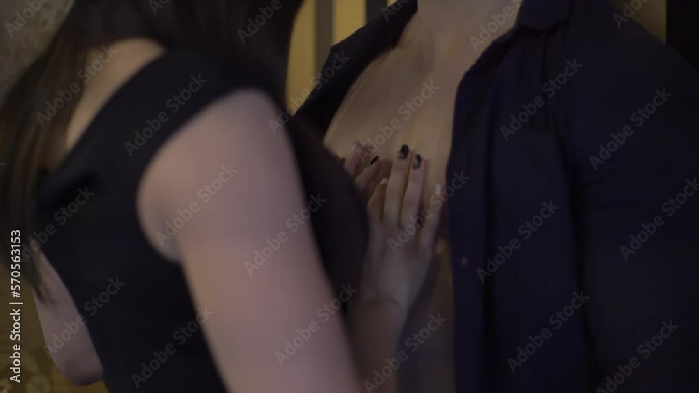 4K Woman's Hand And Torso Of Man