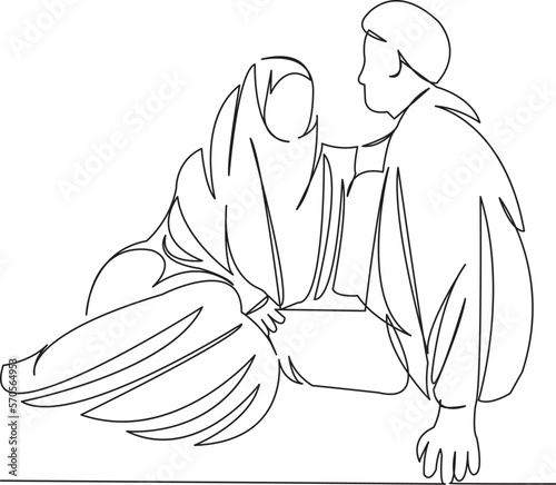 muslim couple in love