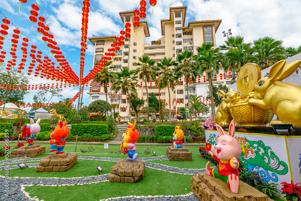 Gypsy Rabbit Temple Fotografia do Stock: Kuala Lumpur, Malaysia - January 2023: Cute rabbit ...