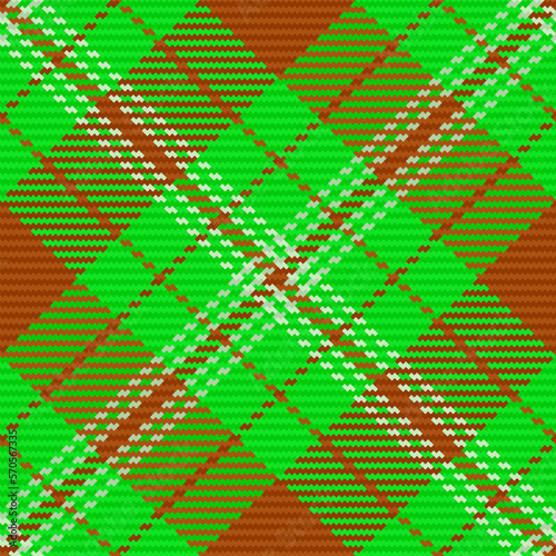 Plaid pattern fabric. Seamless check texture. Background textile tartan vector.