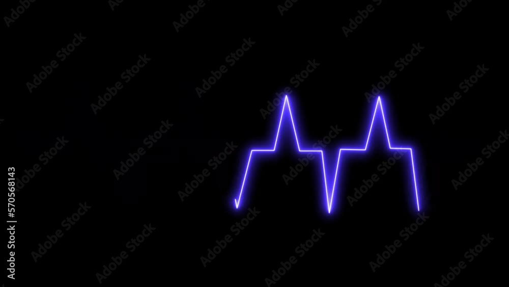 glowing neon hart beet animation