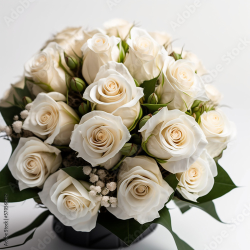 bouquet of white roses