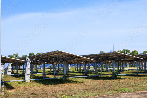 Solar panel power generation,Polycrystalline Silicon Solar Cells © kittipong