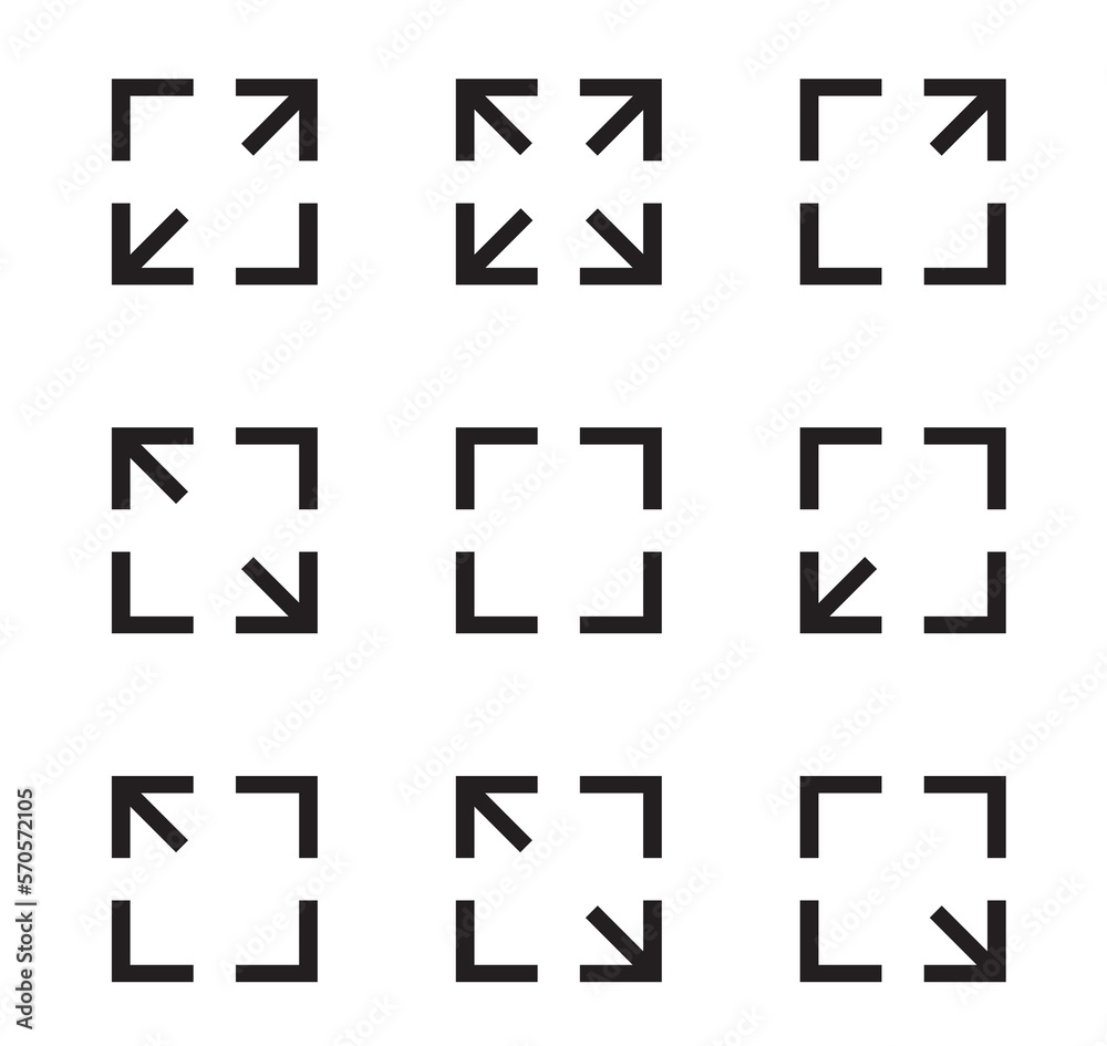 Screen full icon. Set of screen icon design. Screen full icon. Set of screen icon design.