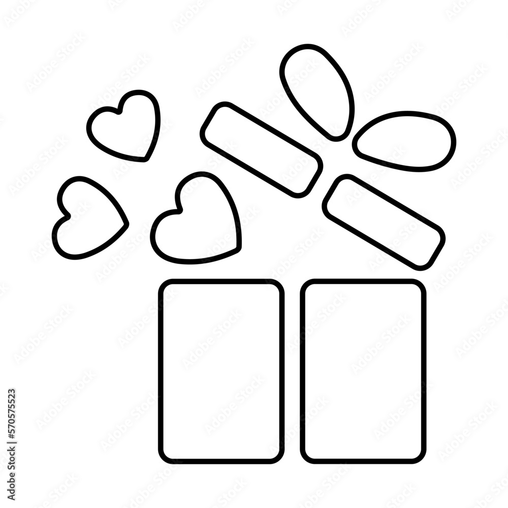gift box icon on white background, vector illustration. gift box icon on white background, vector illustration.