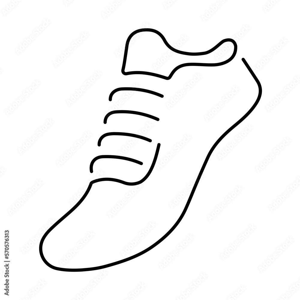 sport shoes icon on white background, vector illustration. sport shoes icon on white background, vector illustration.