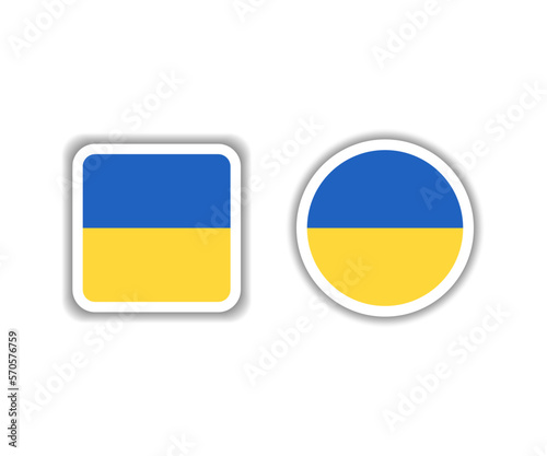 Free Download Ukraine national flag. Ukrainian flag Square and Round vector - GFXLoad