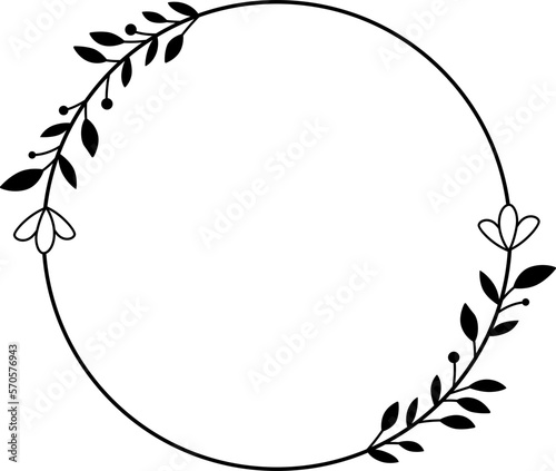 Leaf Circle Frame Vector