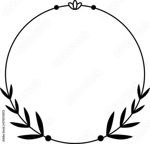 Leaf Circle Frame Vector