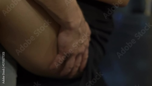 A Couple In A Intimal Moment. Man And Woman Slow Motion