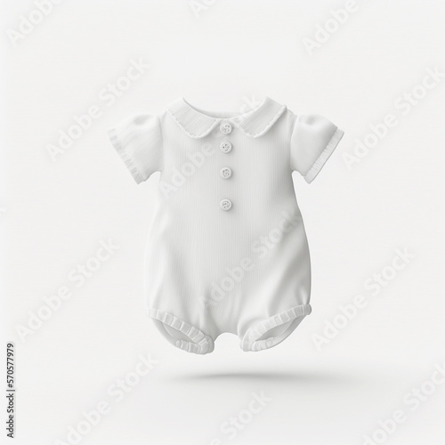 Clean White Muslin Baby Romper Mockup for Custom Designs (AI Generated)