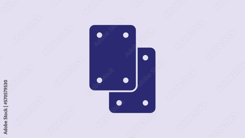 Blue Knee pads icon isolated on purple background. Extreme sport. Skateboarding, bicycle, roller skating protective gear. 4K Video motion graphic animation Blue Knee pads icon isolated on purple background. Extreme sport. Skateboarding, bicycle, roller skating protective gear. 4K Video motion graphic animation