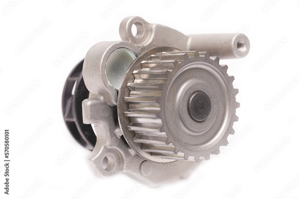 car cooling system. car pump on a white background. side view car cooling system. car pump on a white background. side view