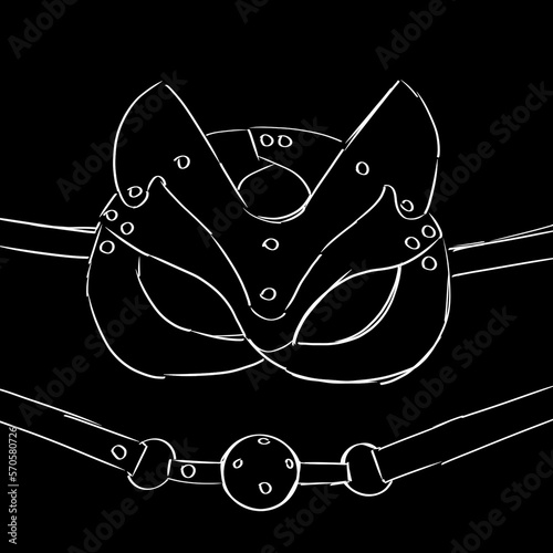 Illustration bondage, BDSM position, et contrainte de jeu en couple