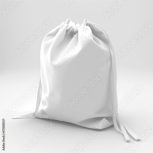AI-Generated Versatile White Blank Canvas Bag Mockup: Minimalistic and Functional